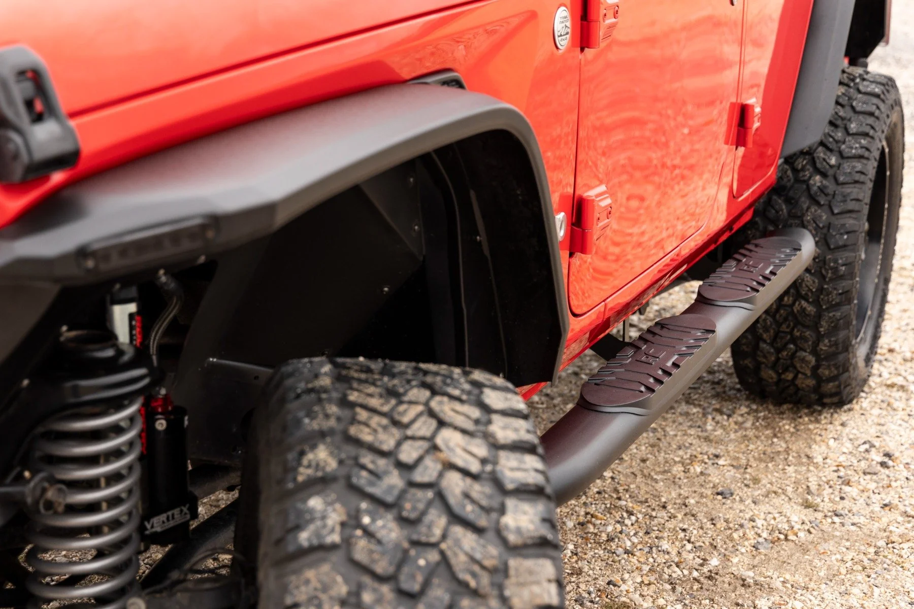 Rough Country Oval Nerf Steps 4Dr Black Jeep Wrangler Unlimited 18-23 21016 - Image 5