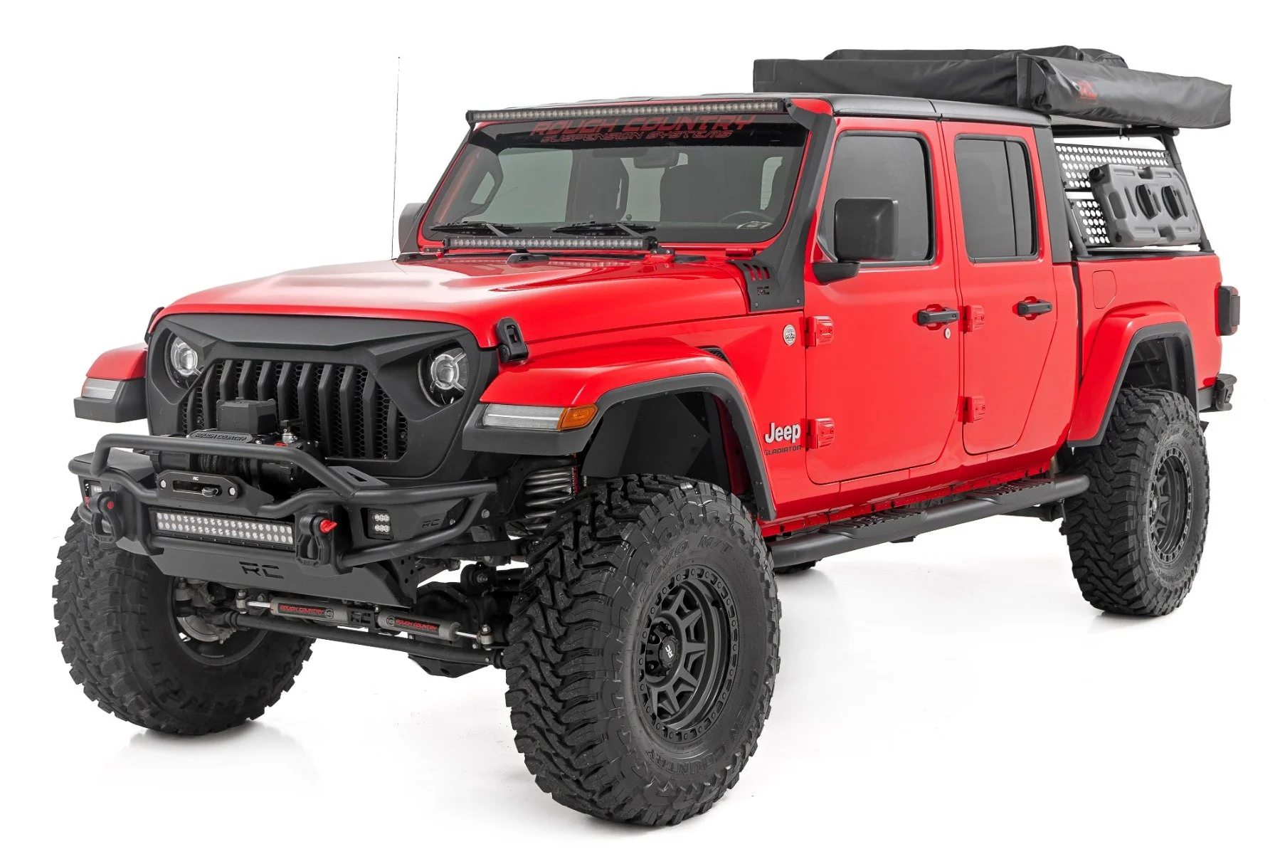 Rough Country Oval Nerf Steps Black Jeep Gladiator JT 20-23 21015 - Image 4