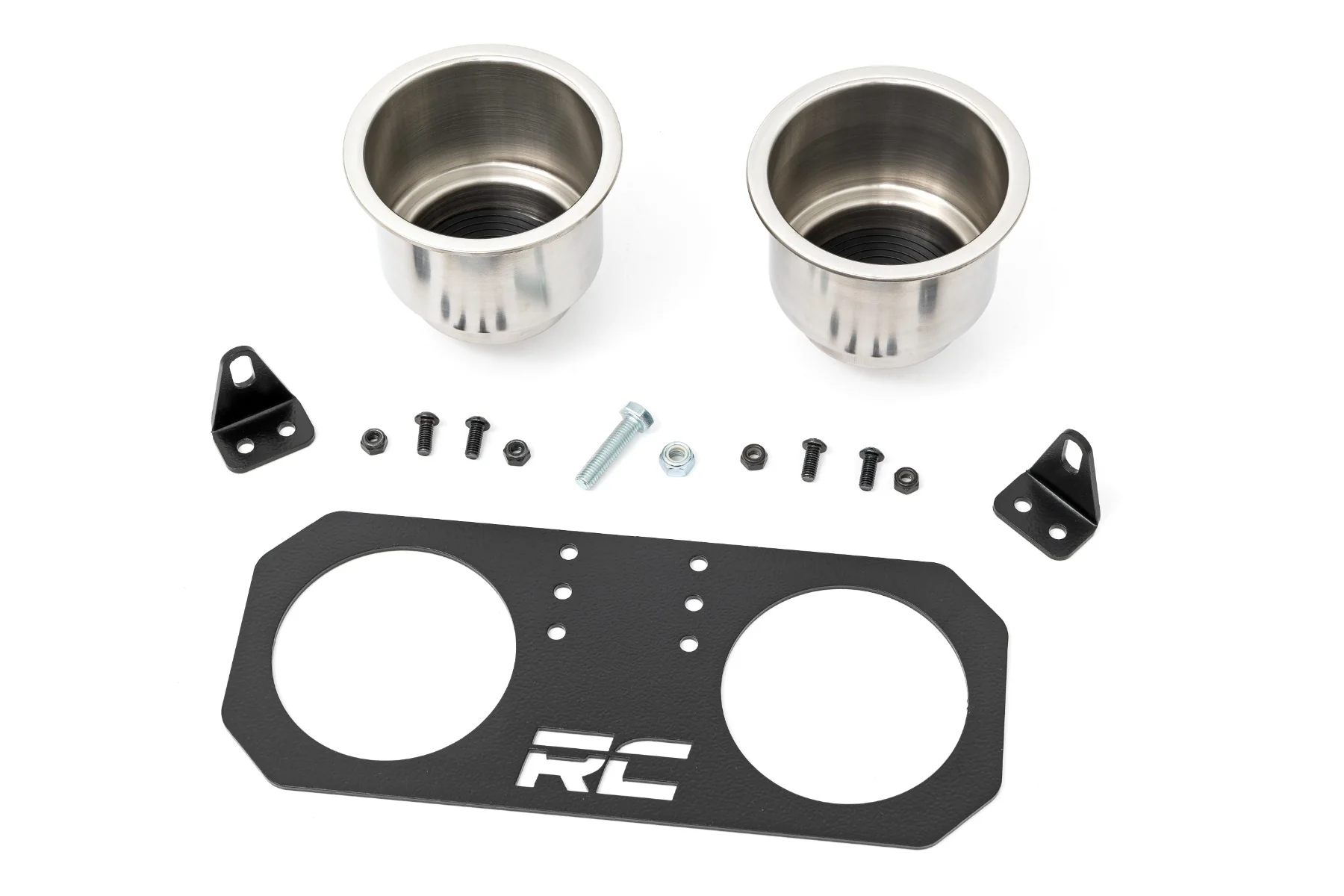 Rough Country Passenger Grip Handle Dual Cup Holder Polaris RZR 93058 - Image 6