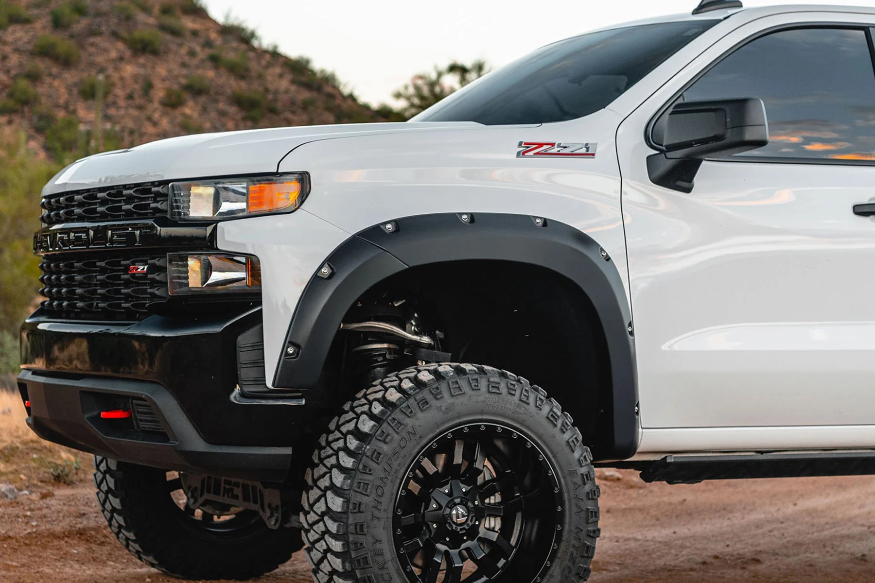 Rough Country Pocket Fender Flare Chevy Silverado 1500 19-25 White F-C11911A-GAZ - Image 5