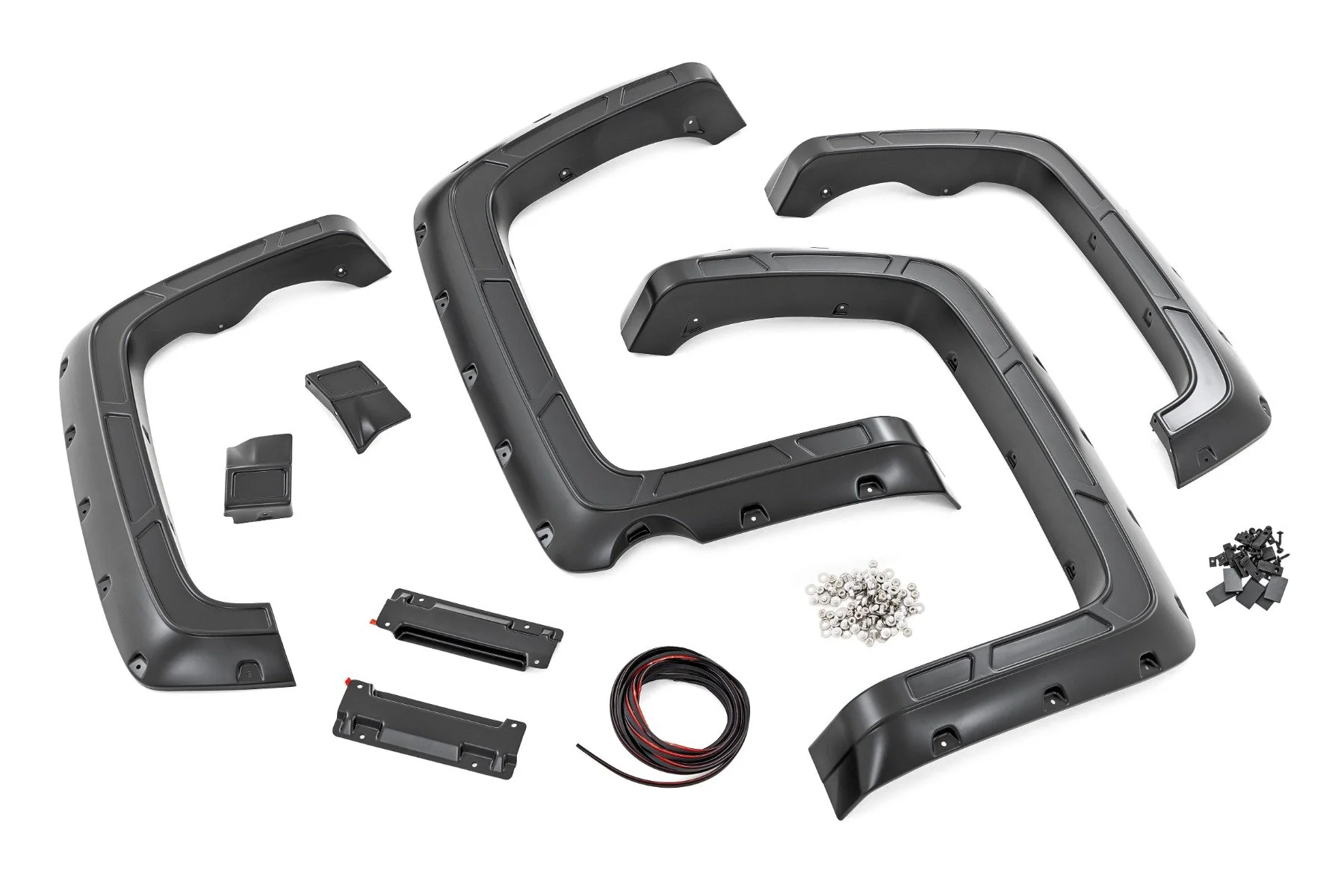 Rough Country Pocket Fender Flare for Toyota Tacoma 16-23 Silver A-C11612-GAN