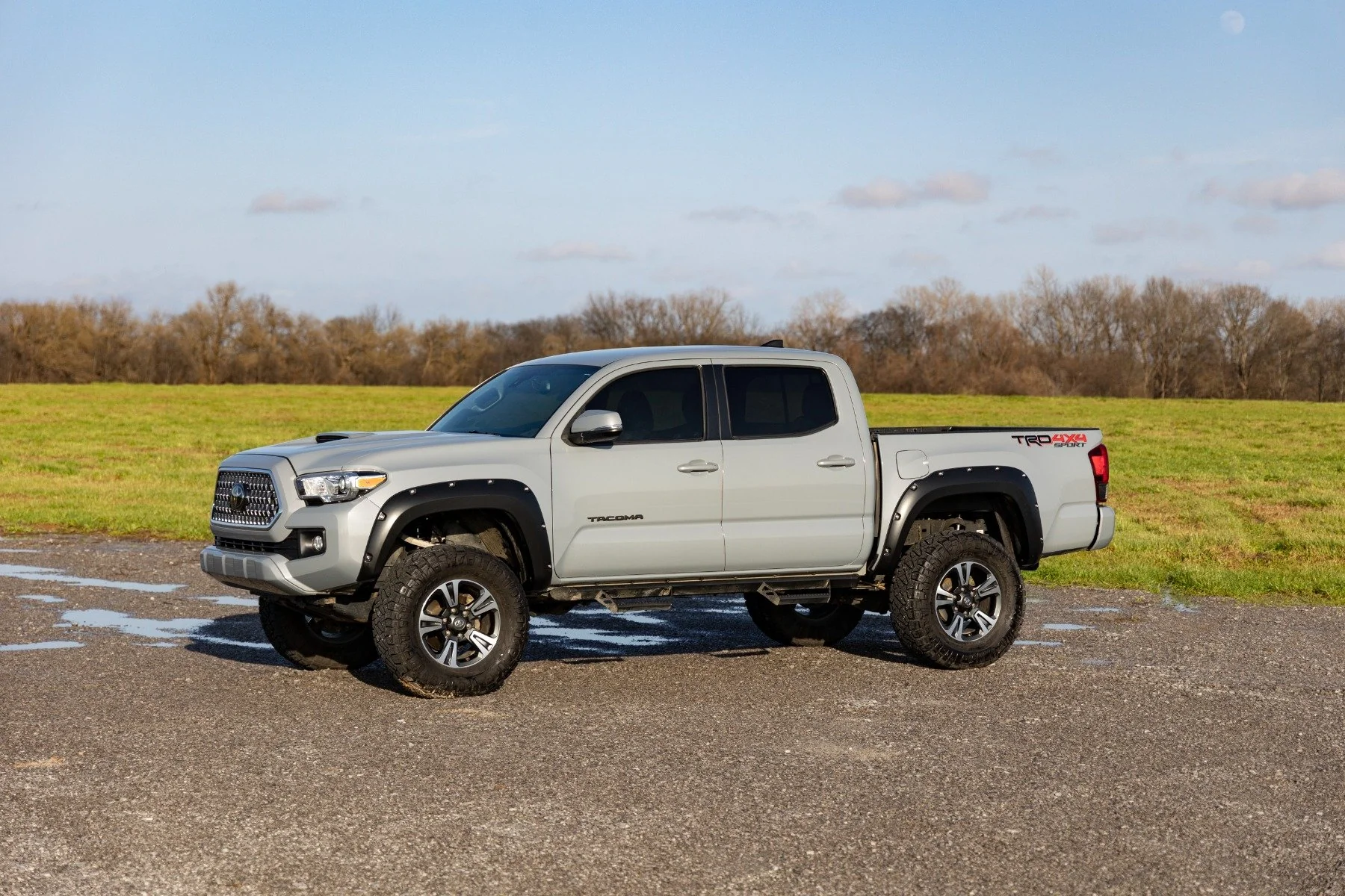 Rough Country Pocket Fender Flares | 1D6 Silver Sky Metallic | for Toyota Tacoma 2WD/4WD (16-23) F-T11621A-1D6 - Image 3