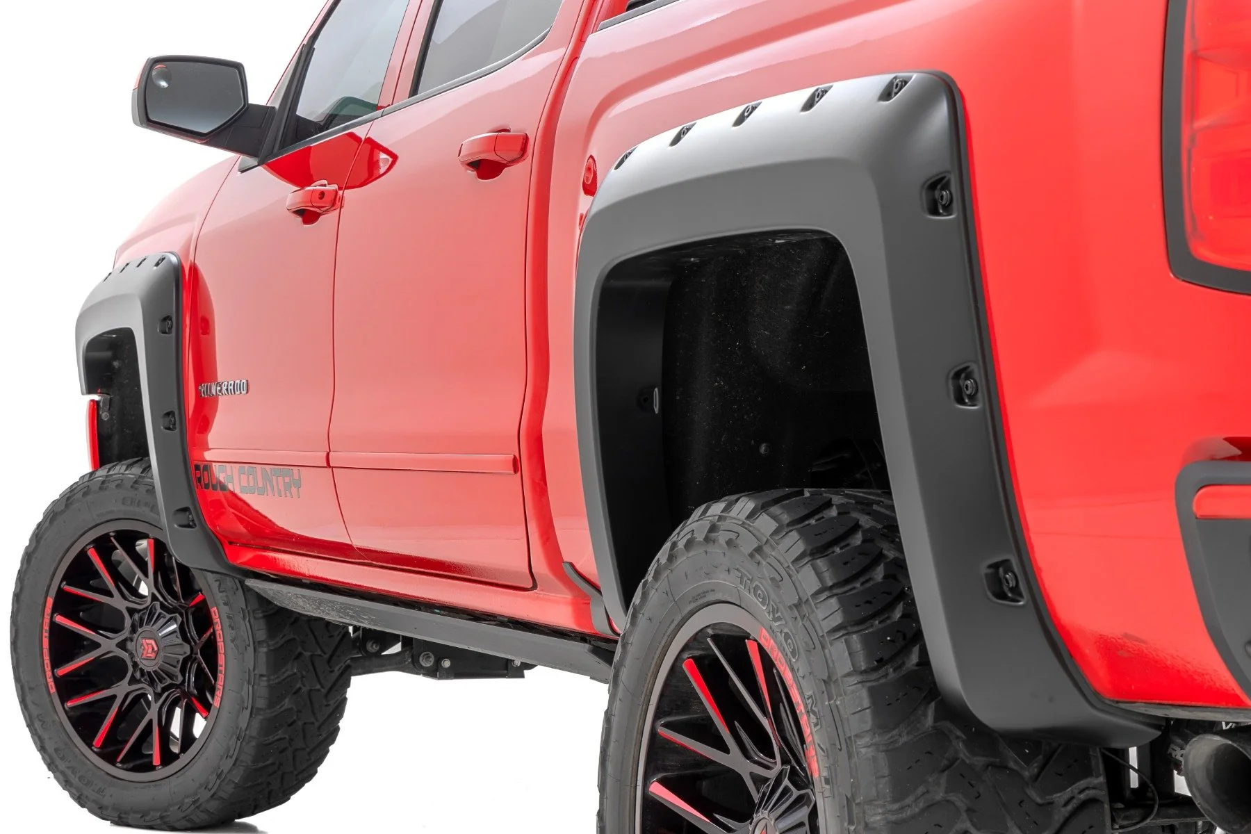 Rough Country Pocket Fender Flares 5'9" GXG Tungsten Chevy 1500 14-18 & Classic F-C11413A-GXG