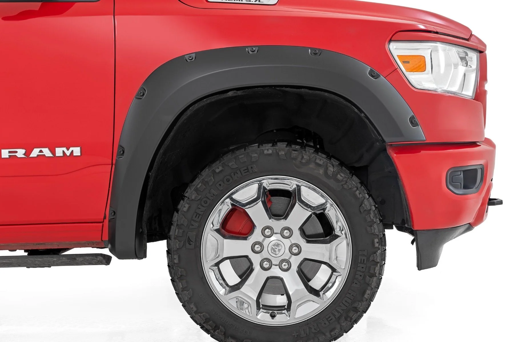 Rough Country Pocket Fender Flares for Ram 1500 19-22 Black F-D10914A-PXQ - Image 6