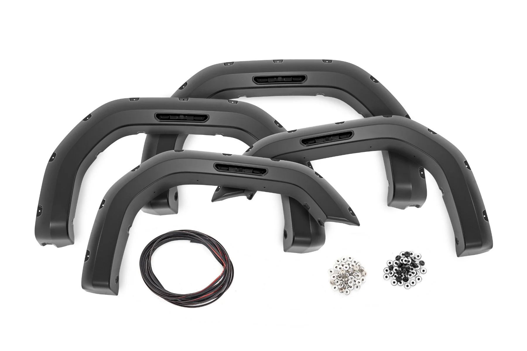 Rough Country Pocket Fender Flares G9K Satin Steel GMC Sierra 2500/3500 HD 20-25 F-G12011A-G9K