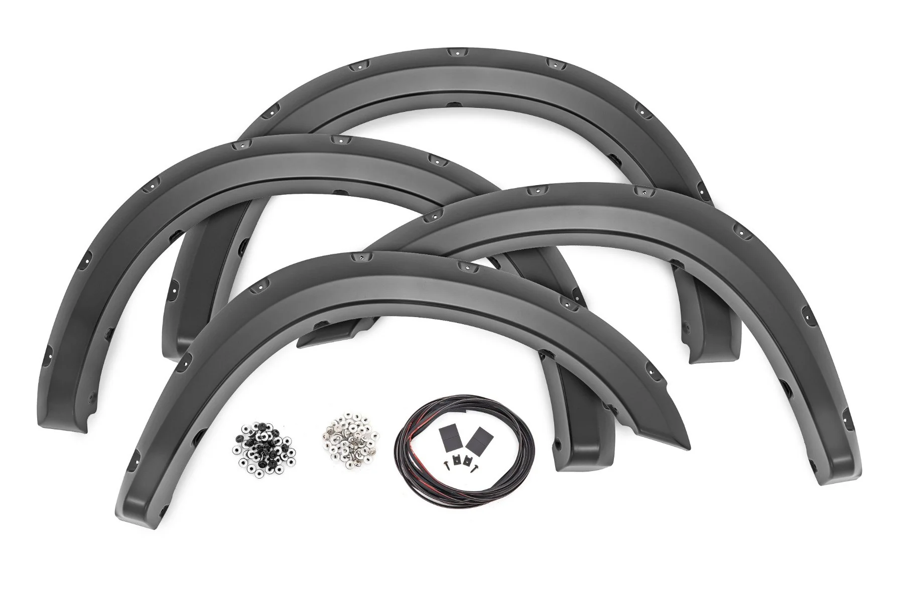 Rough Country Pocket Fender Flares PXJ Diamond Black for Ram 2500 2010-2018 F-D21011A-PXJ