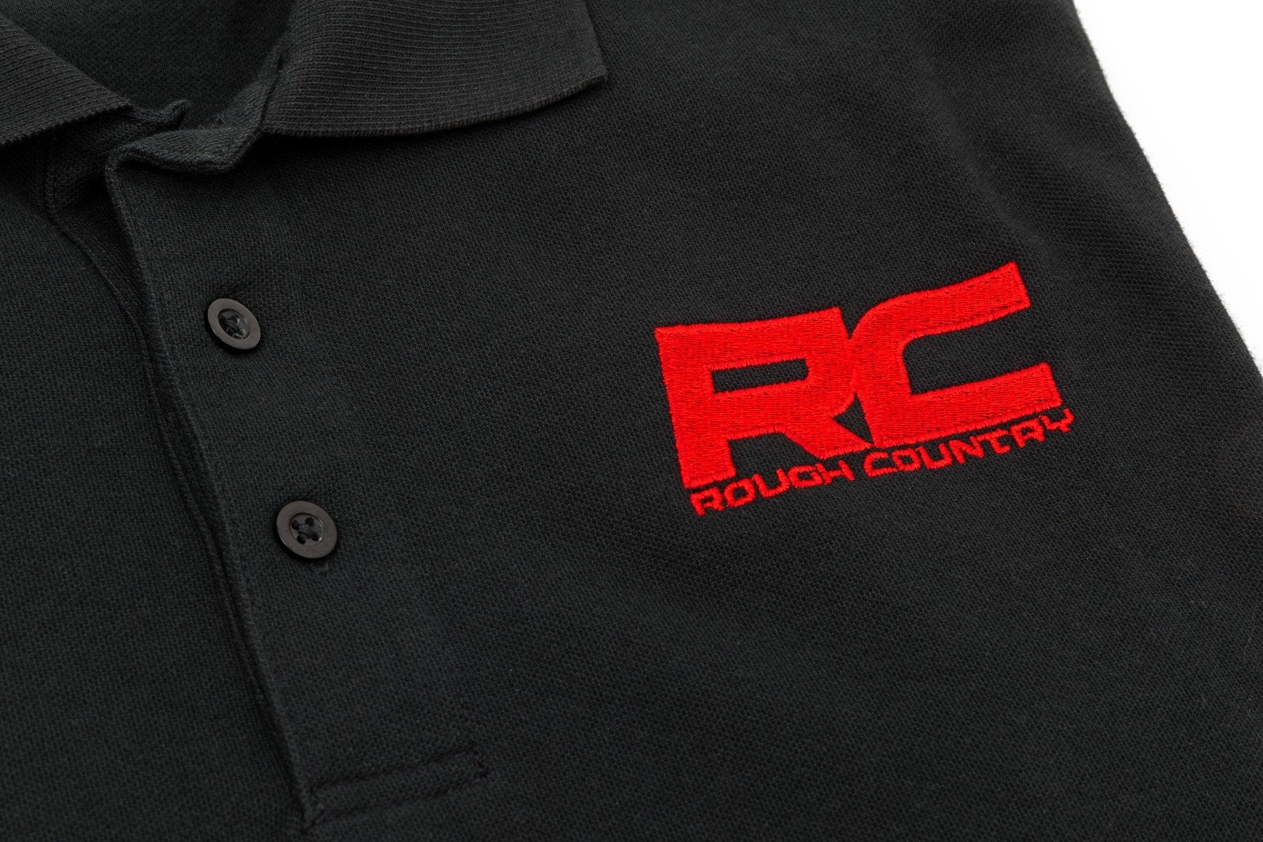 Rough Country Polo Rough Country Logo Black Cotton Size 2XL 83903 - Image 3