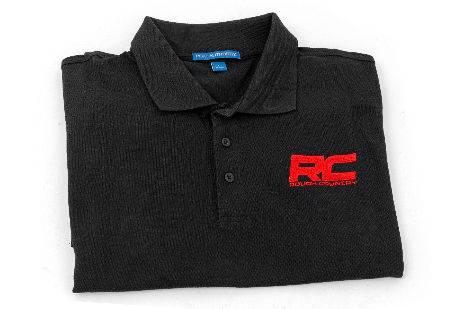 Rough Country Polo Rough Country Logo Black Cotton Size Large 83901 - Image 2