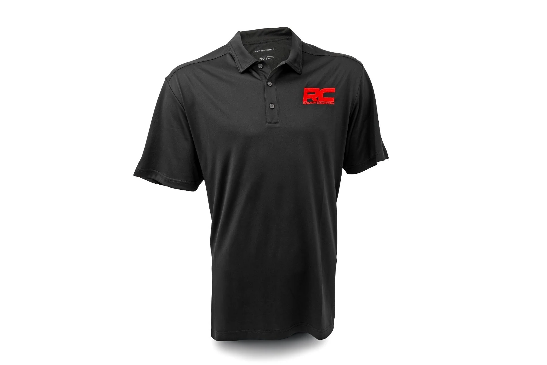 Rough Country Polo Rough Country Logo Black Moisture Wicking Size 2XL 83913