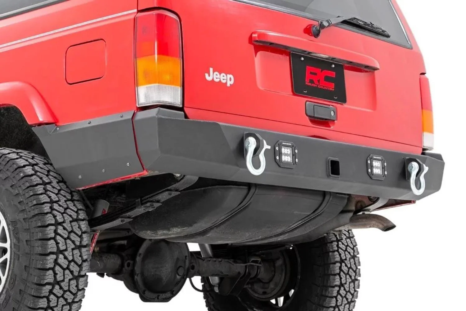 Rough Country Rear LED Bumper w/Lower QP Armor Jeep Cherokee XJ 97-01 110504-10571