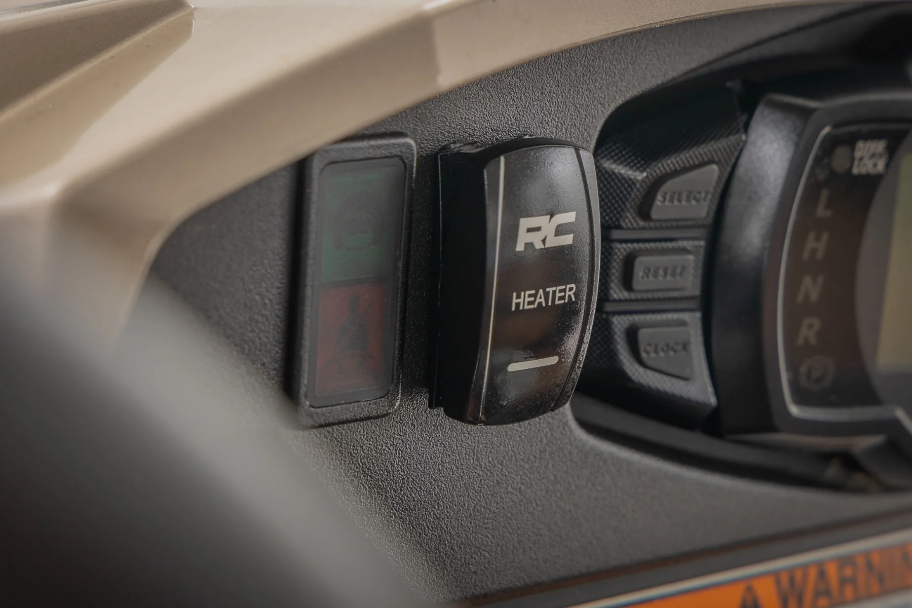 Rough Country Rocker Switch | Cab Heater | 2x1 with Logo | Blue Back Light 710HS - Image 3