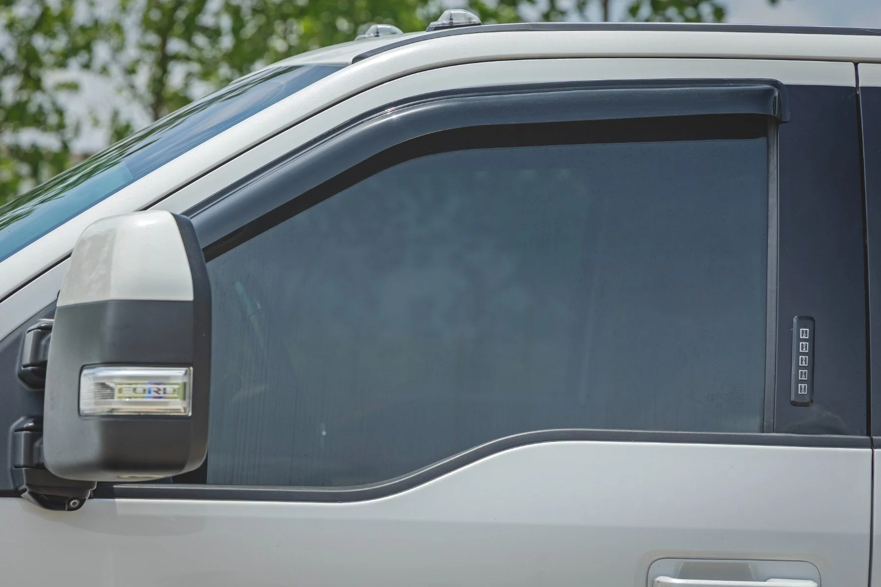 Rough Country Side Window Deflectors | Tape On Rain Guard | for Ford F-150 (17-25)/F-250 (15-26) 931524 - Image 4