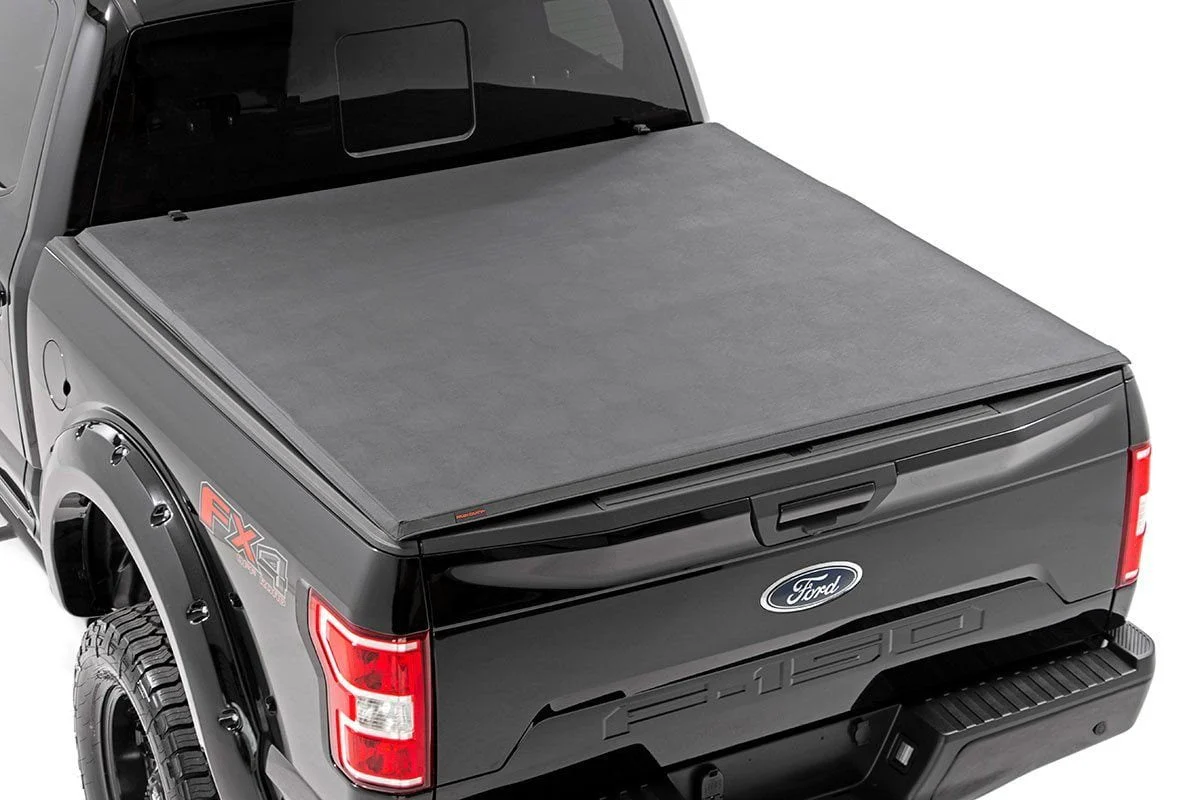 Rough Country Soft Tri-Fold 6'7" Bed Cover for Ford F150 21-25/Lightning 22-25 41521650A