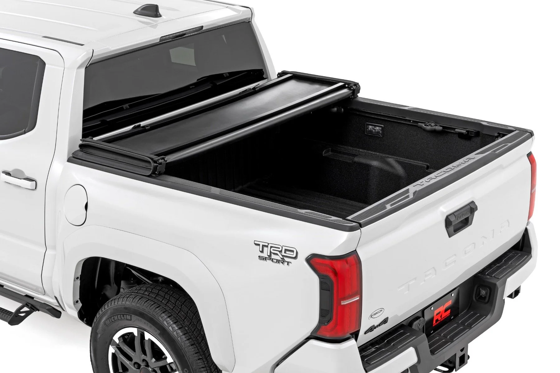 Rough Country Soft Tri-Fold Bed Cover | 5' Bed | Dbl Cab | for Toyota Tacoma 2WD/4WD (24-26) 41716505A - Image 2