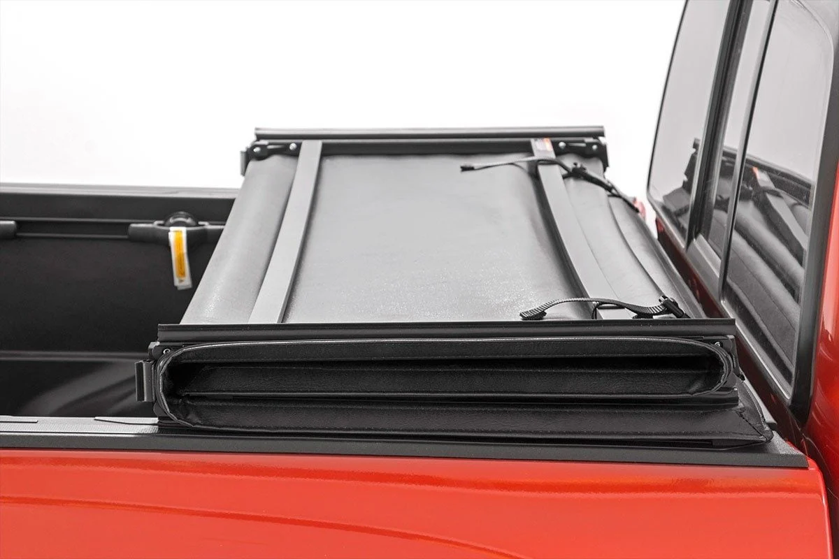 Rough Country Soft Tri-Fold Bed Cover 6'4" Bed for Ram 1500/2500/3500 2010-2025 41319640A - Image 3
