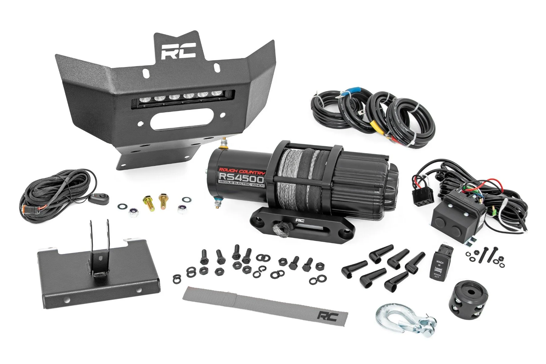 Winch Bumper 4500-Lb Winch Black LED 6" Can-Am Renegade 12-19 97071