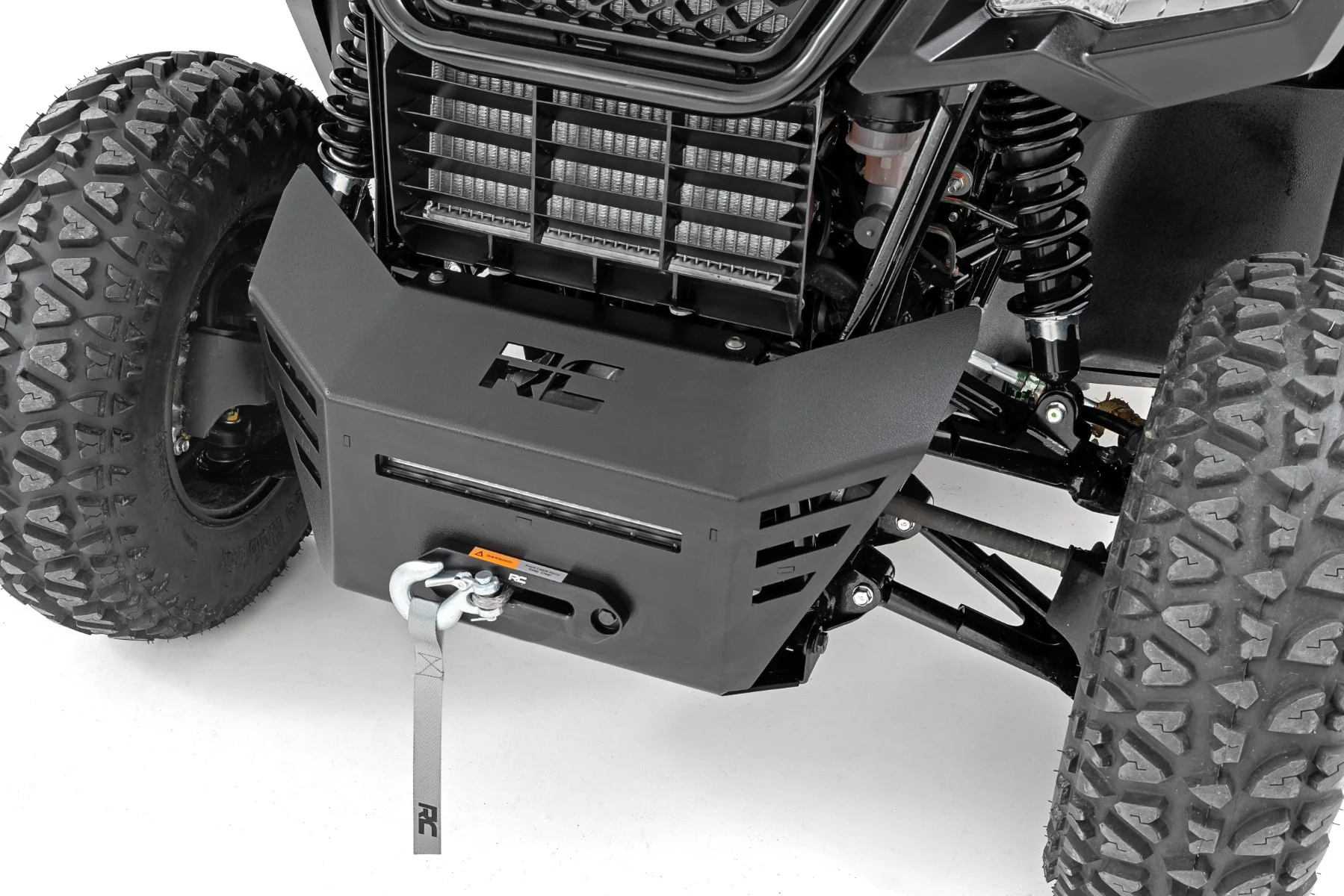 Winch Plate 10" Black Slimline Honda Pioneer 520 92078 - Image 2