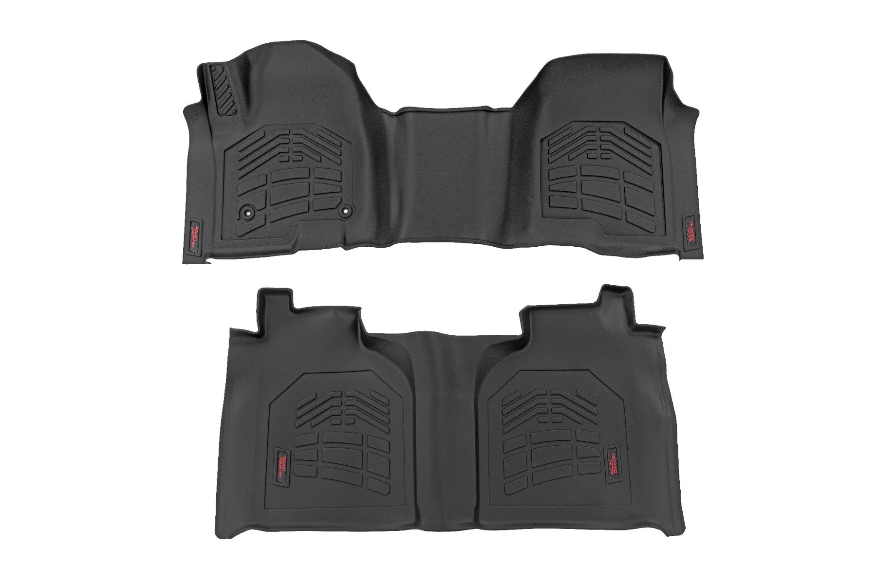 Rough Country Floor Mats FR & RR OV Hump Crew wo Underseat Storage GM 1500/2500HD/3500HD 19-23 SM21613